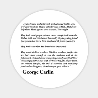 George Carlin Quote Magnet